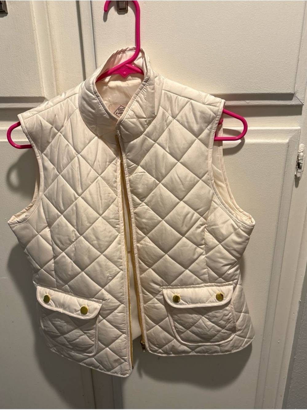St. John's Bay Quilted Cream Puffer Vest